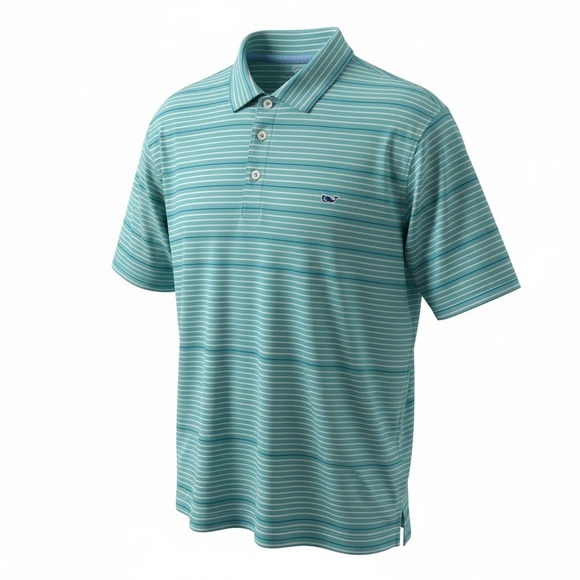 Vineyard Vines Other - Vineyard Vines  Blue & Green Striped Polo Shirt